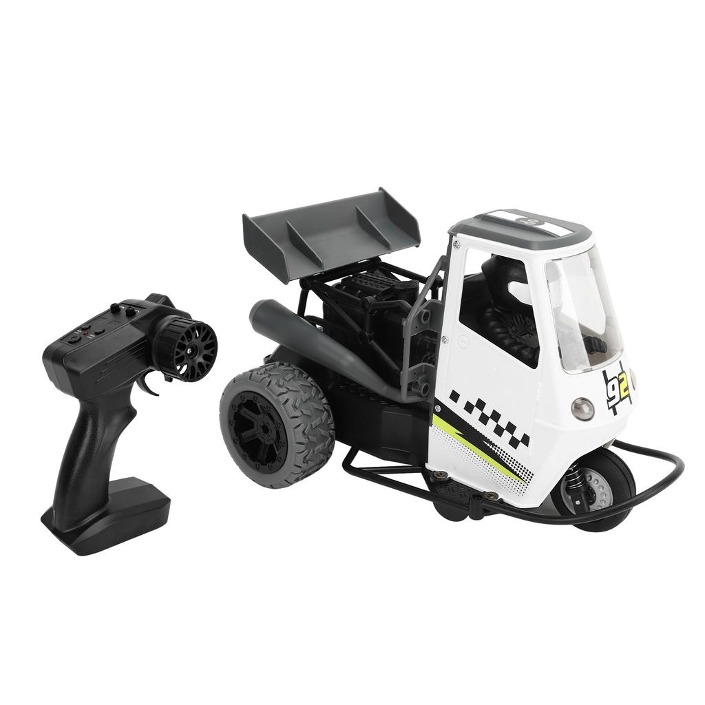 Three Wheeled RC Car 118 Scale Retro Remote Control High Speed Drift Car with Spray and Light for