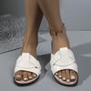 Large Size Summer New Women's Slippers Cross-woven Flat Bottom Simple Versatile Slippers