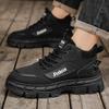 Herrenstiefel Outdoor Wasserdicht Herren Stiefeletten Herren Plateau Arbeitssicherheitsschuhe für Herren Lässige Wanderschuhe Atmungsaktive Herren Sneaker