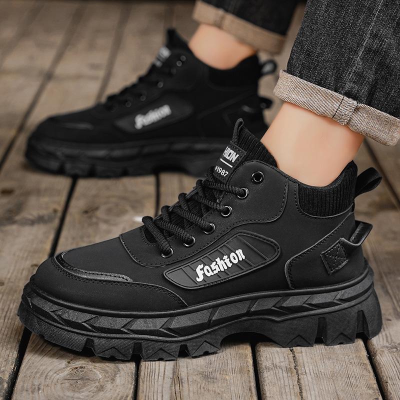 Herrenstiefel Outdoor Wasserdicht Herren Stiefeletten Herren Plateau Arbeitssicherheitsschuhe für Herren Lässige Wanderschuhe Atmungsaktive Herren Sneaker