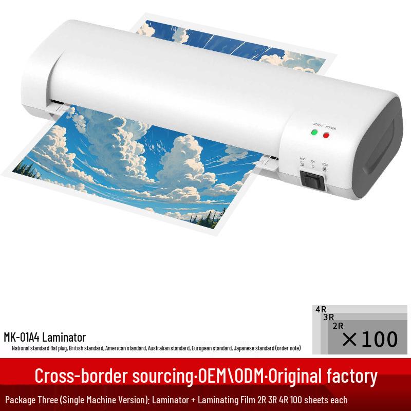 New A4 Mini Photo Laminator: Cold & Hot Commercial Laminator with Anti-Jam Technology