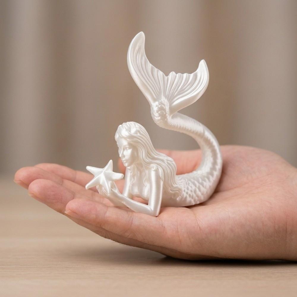 3D Printed Mermaid Statue Nordic Style Desktop Ornaments Mermaid Figurine Fish Sculpture  Gift