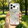 Чехол для iphone 13 11 15 16 Plus XR Air 17 Pro 18 Pro Max 14 12 XS Max Серебристый Блеск Трескающийся Фон Фейерверк Бабочка