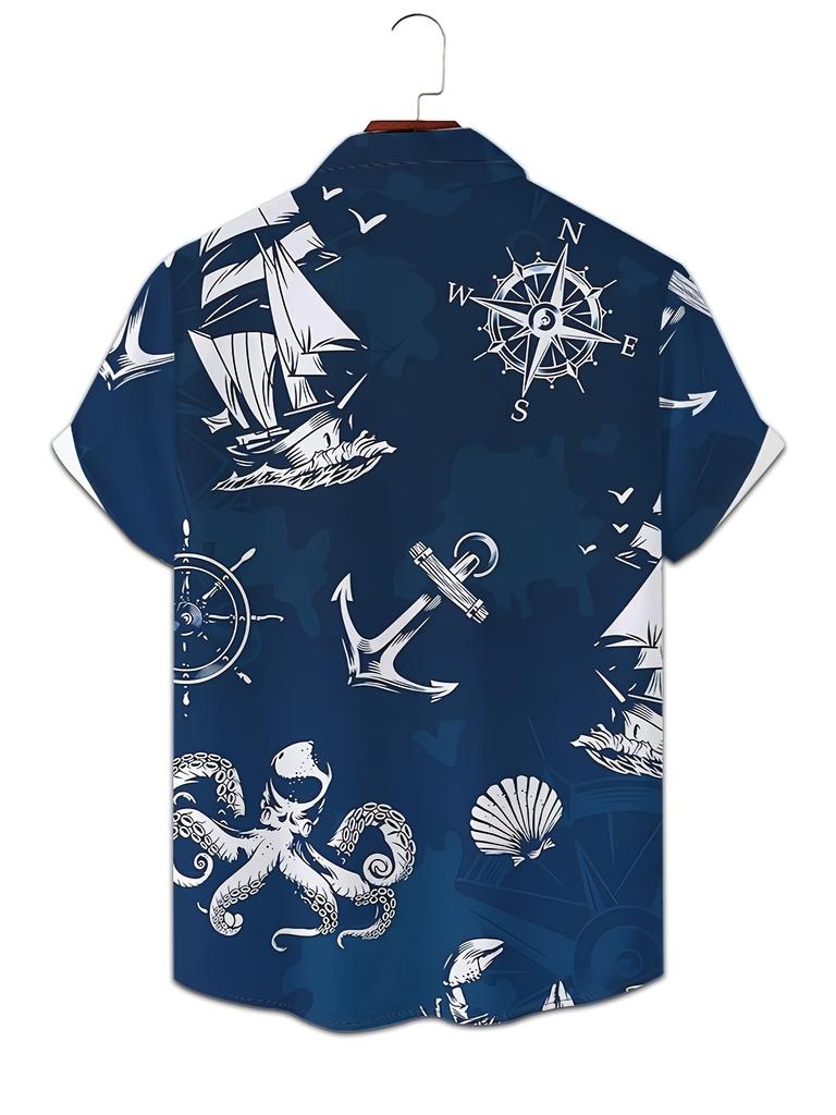 2025 New Model 3D Printed Men'S Short Sleeve Shirt