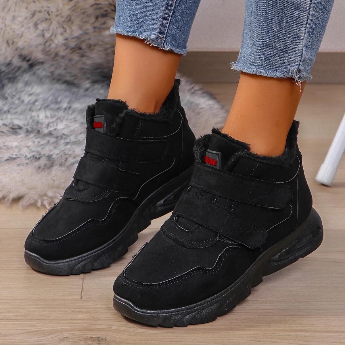 

Новые модные хлопковые туфли осень-зима Женские мокасины на толстой подошве Повседневные удобные теплые туфли Женская нескользящая обувь Zapatos 40