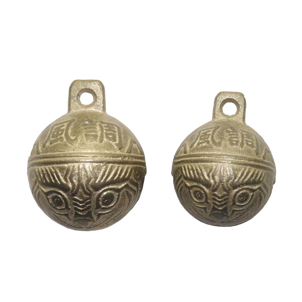 1Pc Pure Copper Cow Horse Sheep Grazing Bell High Sensitivity Ringing Bell Tiger Head Pattern Animal Identification Device M/L