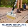 Deck Stain Brush 67inch Stainless Steel Extension Pole Deck Stain Applicator Deck Paint Brush for Painting Wood Deck Fence Door