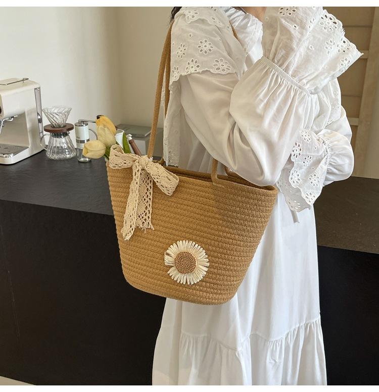 Large Capacity Hand-Woven Tote, Crossbody Bag Women Holiday Bag, Handbag Soft, Ideal Holidays, Beach Commuting
