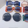 Women's Men's Round Double Color Sunglasses Fashion Retro Trend Sunglasses Travel Street Photo Holiday Party Beach Glasses