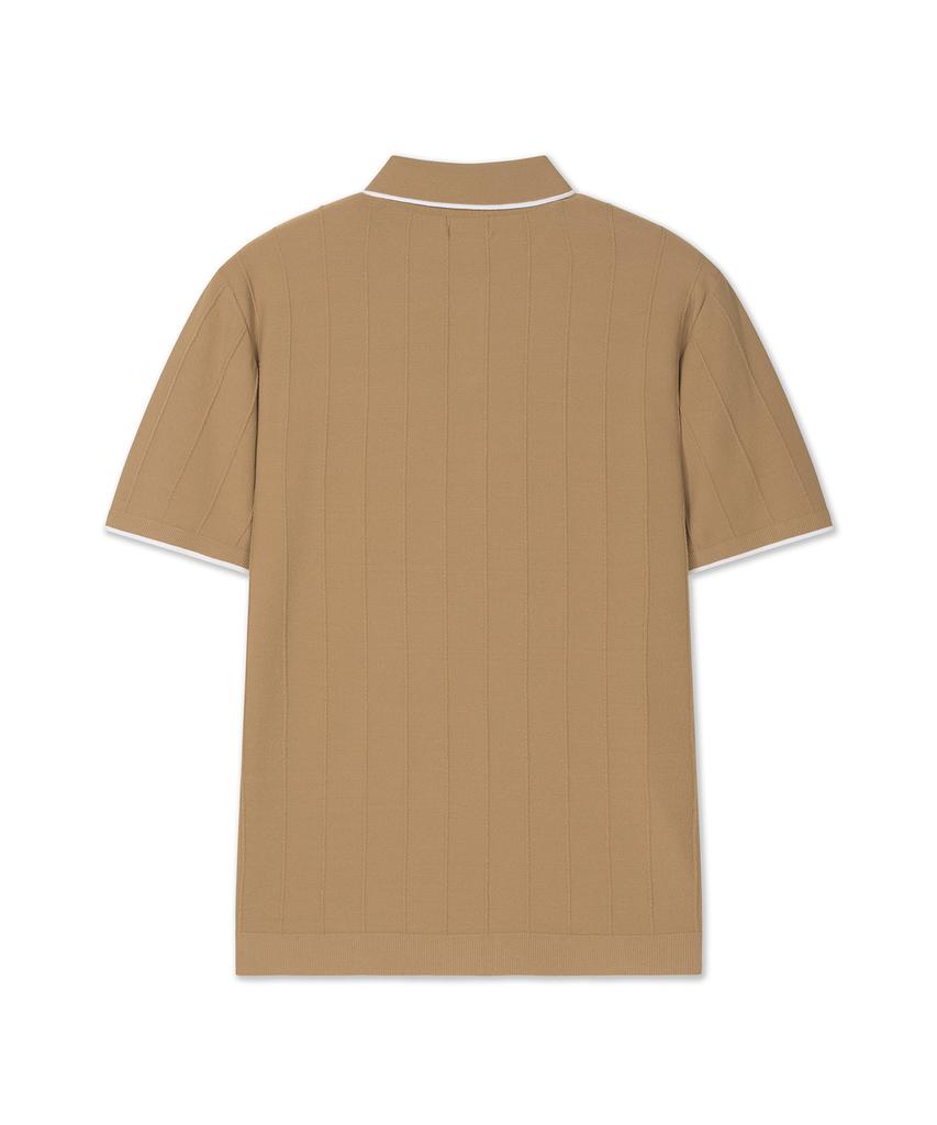 Antomas Mini Cable Knit Polo Men'S - Beige