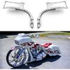 Motorcycle Mirrors Chrome, M10 Motorbike Rear View Mirror Side Accessories Irregular Shape Compatible With Harley Sportster  Iron 883 Road King