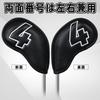 Set of 10 Golf Iron Covers, Magnetic Wedge Covers, and Club Headcovers (4-9, P, A, S, X) with Black Synthetic Leather and White Numbers on Both Sides