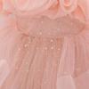 Children's Off-Shoulder Puffy Princess Mesh Dress for Piano Performances