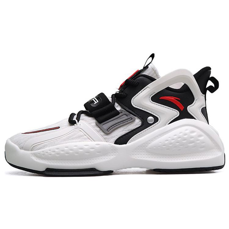 

New Anta Bastard 2.0 Breathable Mid Top Skateboard Shoes Men s Black White Red 112038081-5 40