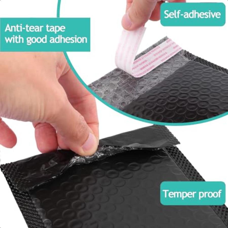 50 Pcs Bubble MailersBlack Bubble Envelopes Waterproof Self Seal Adhesive Shipping Bags Poly Padded Envelopes Bubble Padded Cus