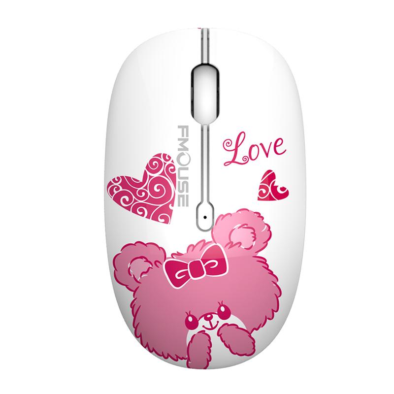 Original M101 Wireless Mouse 2.4G Cute Silent Optical Cartoon Computer Mice With USB Receiver 1600DPI for Laptop Gift