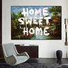 Classic Banksy Artwork “Home Sweet Home” Vintage Poster Street Style Graffitti Canvas Painting Wall Art Pictures Home Decor
