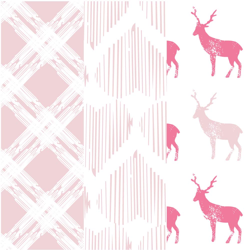 Newcastle Classics Snap Bib Set of 3 Japanese Cotton Muslin Bib Meal Bib Pop of Pink [Genuine Product] 32x22x0.5cm NC-SBC698