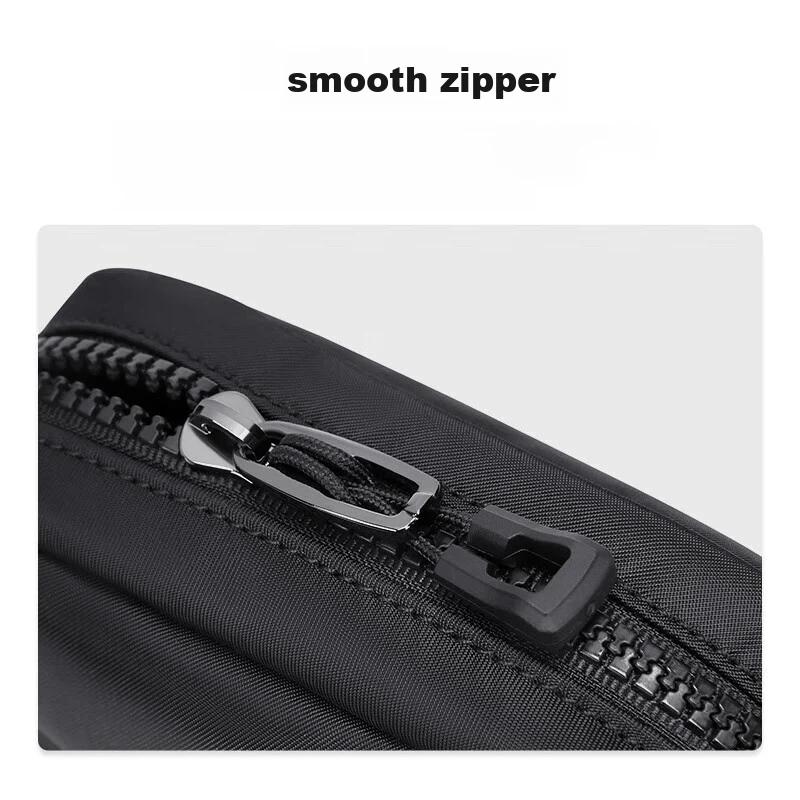 POLO Shoulder Bag for Men, Casual Crossbody Bag, Messenger Bag, Commuter Bag, Vertical Lightweight Phone Pouch, Black