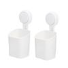 2pcs Removable Razor Holder Wall-mounted Toothpaste Holder Suction Cup Toothbrush Holder  Dormitory