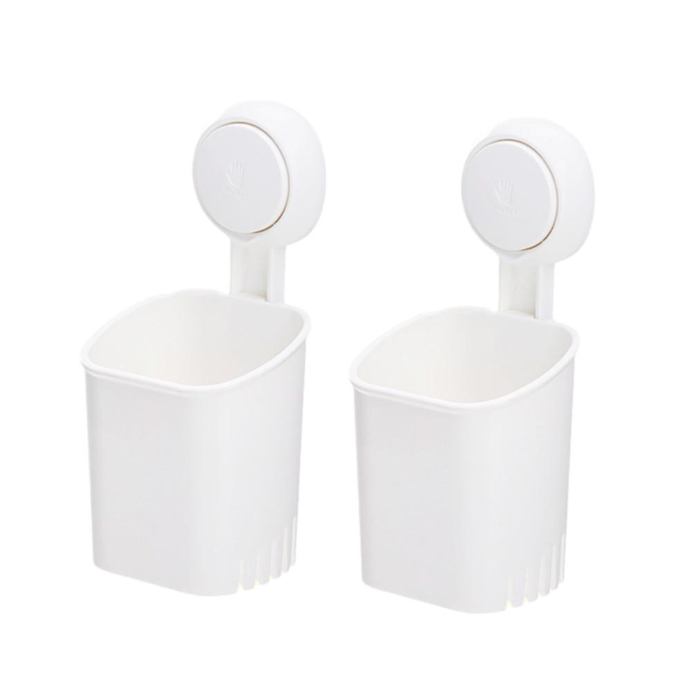 

2 шт. Держатель для зубных щеток на присосках без сверления, съемный органайзер для ванной комнаты, держатель для бритвы, общежитие 2pcs