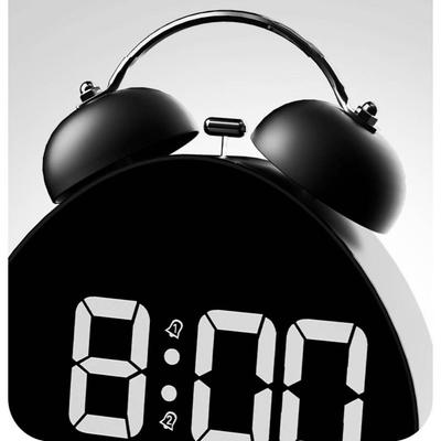 Vintage Multi-functional Bell Clock LED High Volume Electronic Alarm Clock Digital Snooze Digital LED Clocks Bedroom