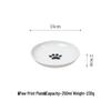 Creative Ceramic Pet Bowl with Stand - Cat Paw & Fish Bone Design for Cats and Dogs