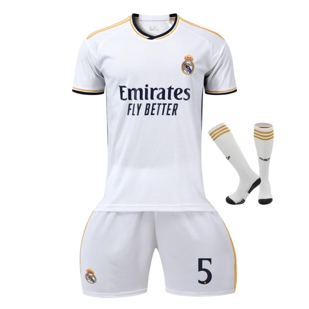 Real Madrid Bellingham Kids Sports Equipment Soccer Jersey YSHT White