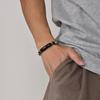 Natural Stone Bracelets for Men, Anti Allergy Stainless Steel Wheat Chain Wristband Gifts for Father Dad Birthday Christmas