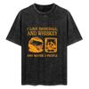 I Like Baseball And Whiskey And Maybe 3 People Shirtartwidth4000px Tshirt Antifade Casual Tee Shirt