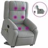 VidaXL Fauteuil inclinable de massage électrique Gris clair Tissu 3205238