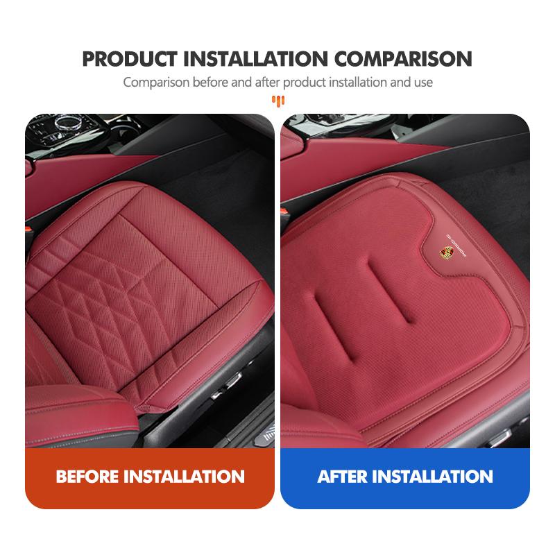 For Porsche Car Seat Cushion Front Rear Luxury Ice Silk Booster Pad Cayenne Boxster Macan 968 Panamera 911 Carrera-GT 918