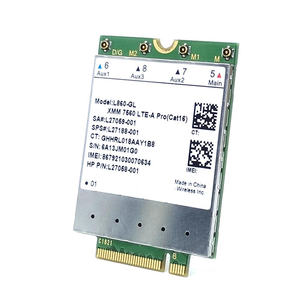 Card L860-GL 4G Cat16 Modul 4G SPS- L27188-001 Adaptor Wlan FDD-LTE TDD-LTE pentru laptopuri Elitebook X360 830 840 850