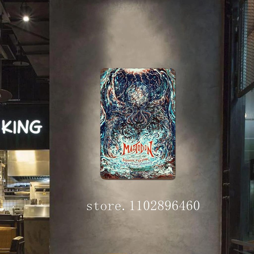 Mastodon Zpěvák Kovové Plakety a Znamení nástěnná dekorace Vintage Plechové Znamení Kapitán Kovový Plakát Dekor pro Bar Hospodu Klub Nástěnná Dekorace
