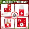 24Pcs Christmas Advent Calendar Boxes Cardboard Number Candy Boxes DIY 24 Days Countdown Gift Festive Decoration