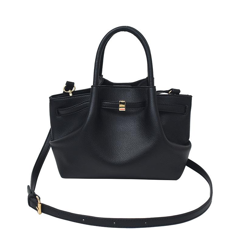 Wholesale Niche Design Pleated Portable Bucket Bag Women's Temperament Commuting Simple Wind High Quality Messenger Bag