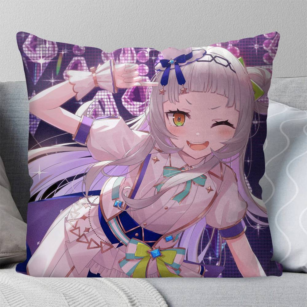 Murasaki Shion Anime Hhololive Pillow Case Fashion Square Pillowcase Bedroom Sofa Room Ins Decoration Leisure