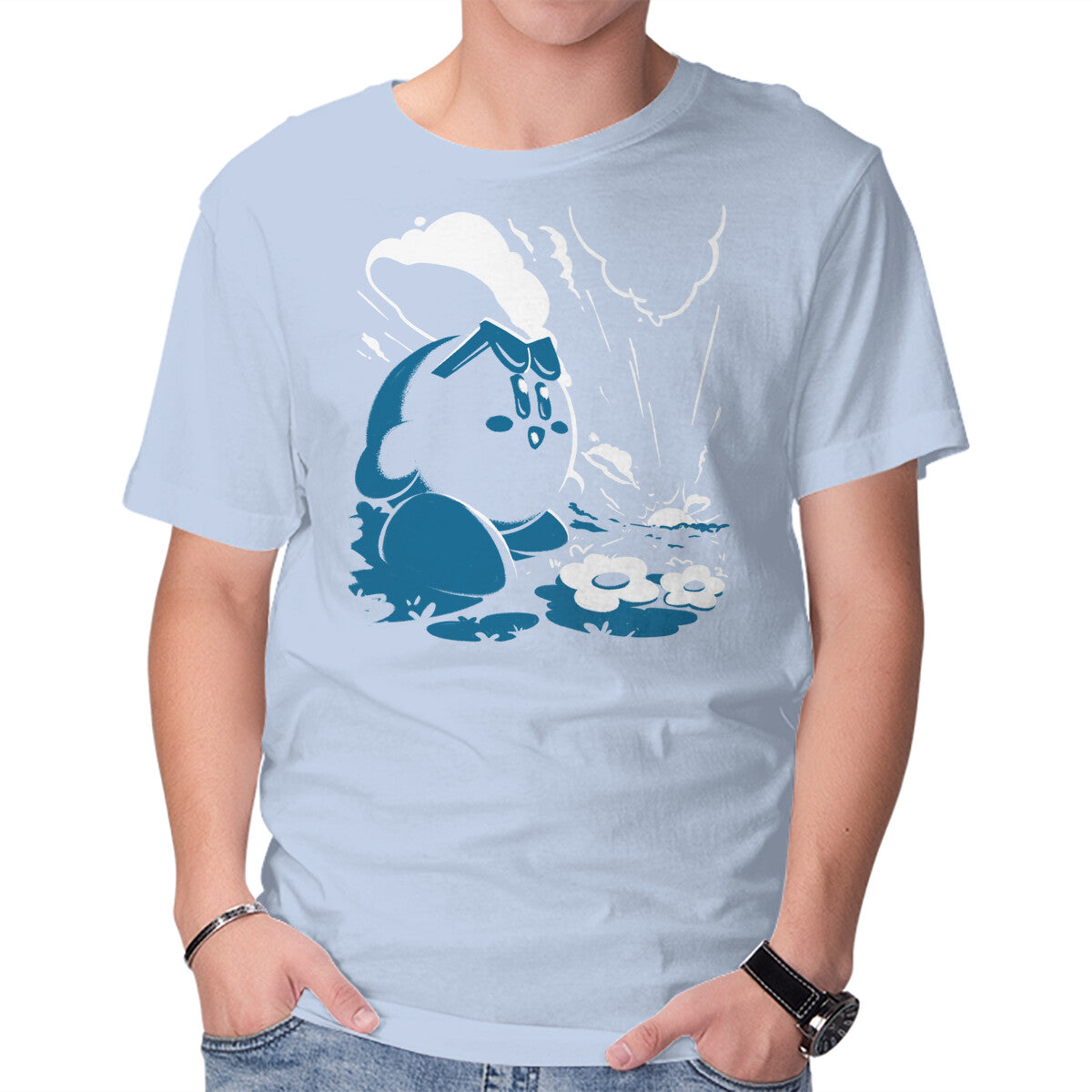 Unisex Crew Neck T-Shirt Sunny Land Graphic Short Sleeve Casual Tee XL