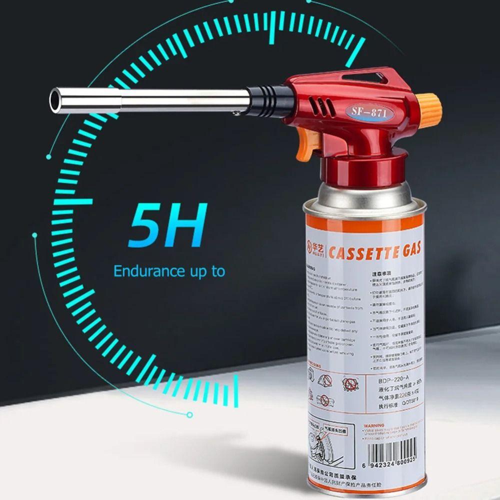 Portable Fire Burner Fuel Torch Adjustable Portable Flamethrower Butane Burner Flamethrower  BBQ