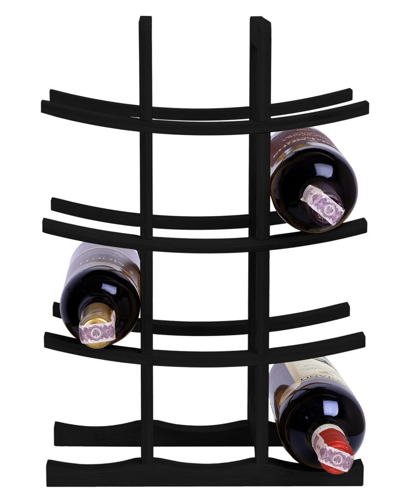 Todgar Bamboo Wine Rack Black