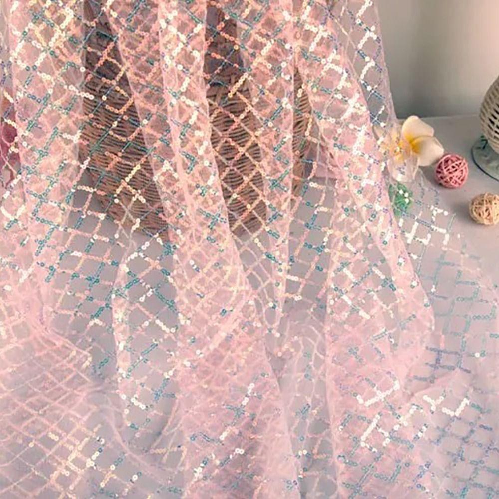 PVC Sequin Mesh Fabric Polyester Stage Performance Fabric DIY Baund Material  Stage Performance