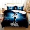 3D-gedrucktes Michael Jackson Bettwäsche-Set für Jungen und Mädchen, Einzel- und Doppelbettgröße, Bettbezug, Kissenbezug, Bett für Kinder und Erwachsene, Heimtextilien