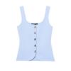 Za Spring New Arrivals Women's Clothing Zr European and American Style Plain Knit Corset-Style Round Neck Strap Top 5536038