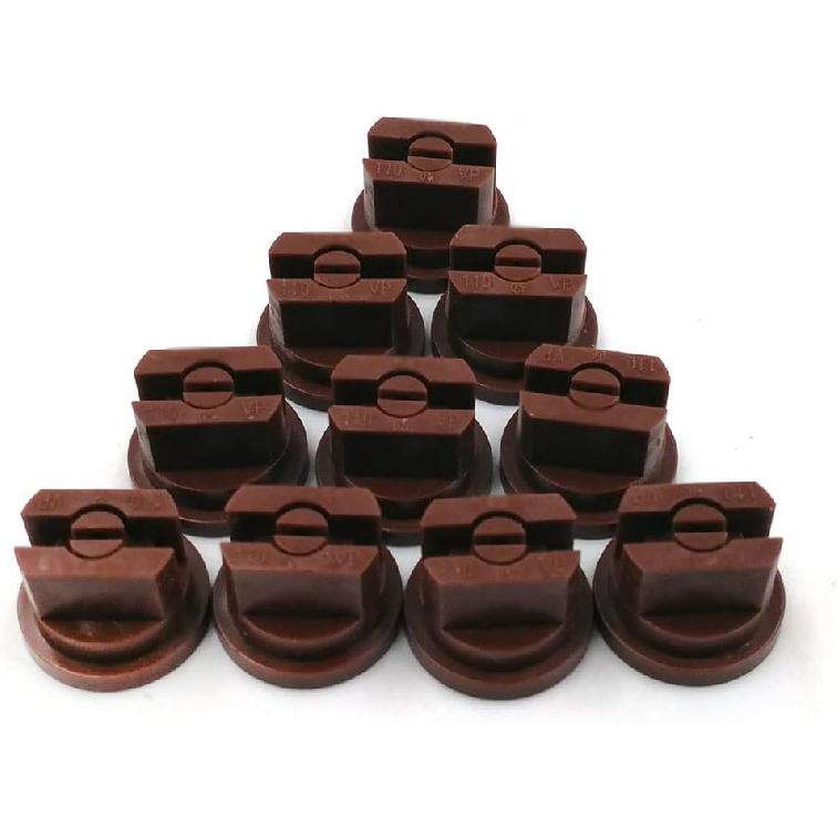 10 PCS Flat Fan Spray Nozzles Compatible with TP Teejet Compatible Plastic Tips Compatible with Boom Sprayer Farming-Related Irrigation and Cleaning