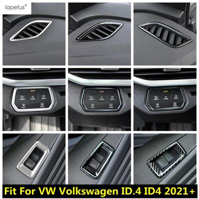 Head Light Lamp / Rear Trunk Tail Button / Side Air AC Vent Frame Cover Trim Accessories For VW Volkswagen ID.4 ID4 - 2025