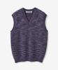 Blond9 Wool Gradient V-Neck Knit Vest_Purple