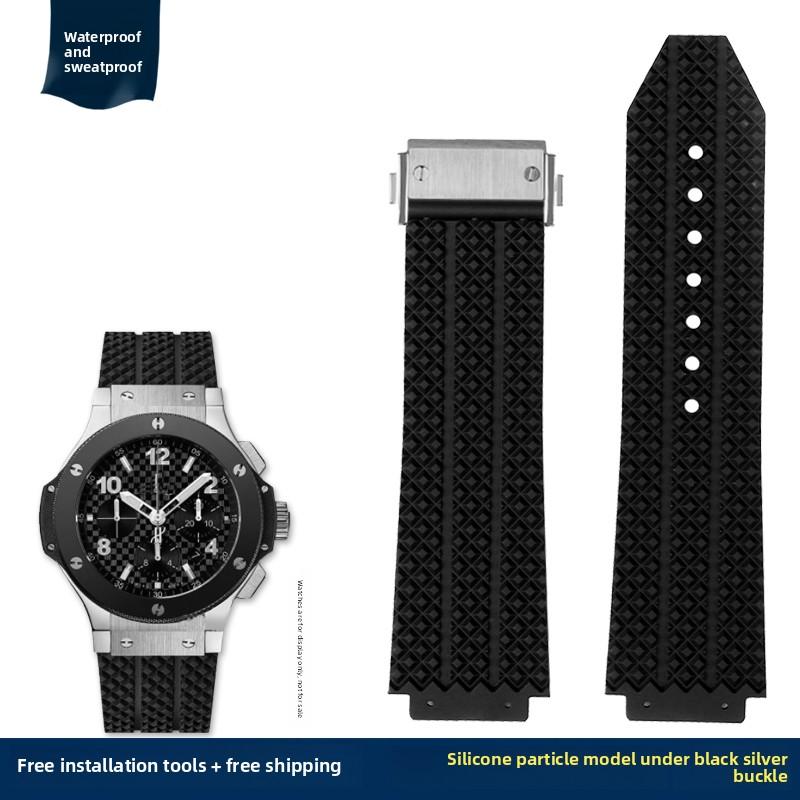 Ανδρικό Λουράκι Ρολογιού από Σιλικόνη Για Hublot Ανθεκτικό στον Ιδρώτα Λουράκι Ρολογιού Yubo Big Bang Classic Καουτσούκ 26x19mm 24x17mm Μπλε καφέ Αξεσουάρ