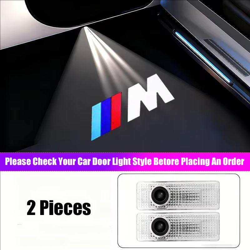 For BMW X6 LED Car Door Logo Welcome Lights Auto Laser Projector Lamp For BMW M E46 E90 E60 F30 F10 E39 E36 F20 G30 G20 E87 E30 F31 Sticker