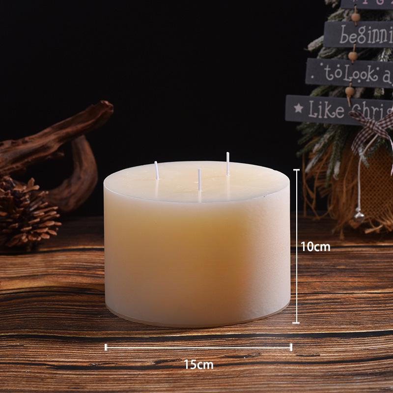 Classic Ivory Smokeless White Cylindrical Wedding Candles for Home and Restaurant Decor - Free Shipping