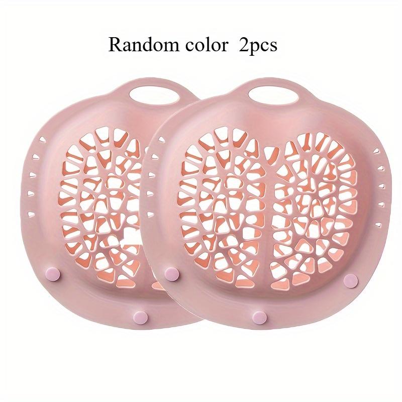 

2 шт. Силиконовые мешки для стирки бюстгальтеров для стиральной машины, сушилки, сетчатый дизайн в форме сердца и овала, розовый, голубой, защита деликатного нижнего белья, для повседневного использования во время беременности 2pcs